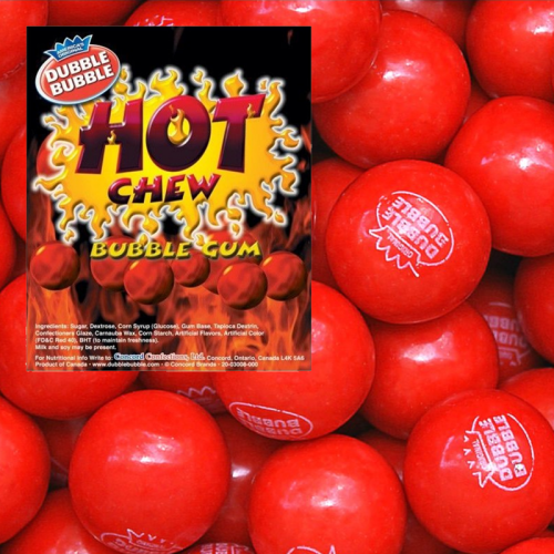 Dubble Bubble - Hot Chew Cinnamon Gumballs 1 Kilo