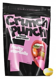 Crunch Punch - Freeze Dried Candy - Fruity Starballs 100 Gram