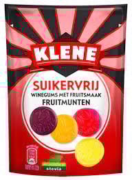 Klene - Fruitmunten 110 Gram (suikervrij)