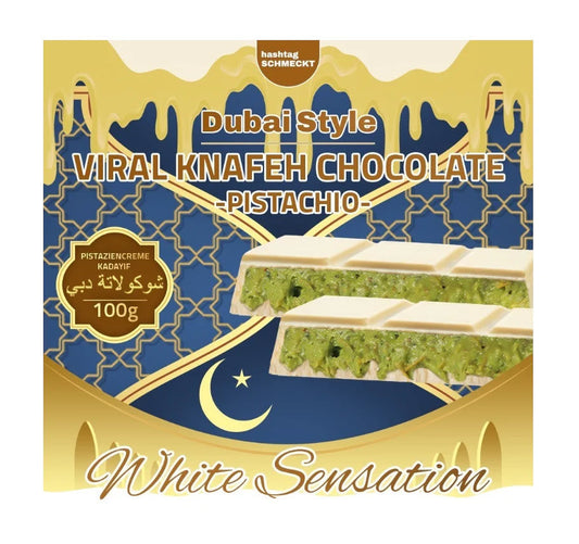 Dubai Style - Viral Knafeh Whtie Chocolate Pistachio 100 Gram