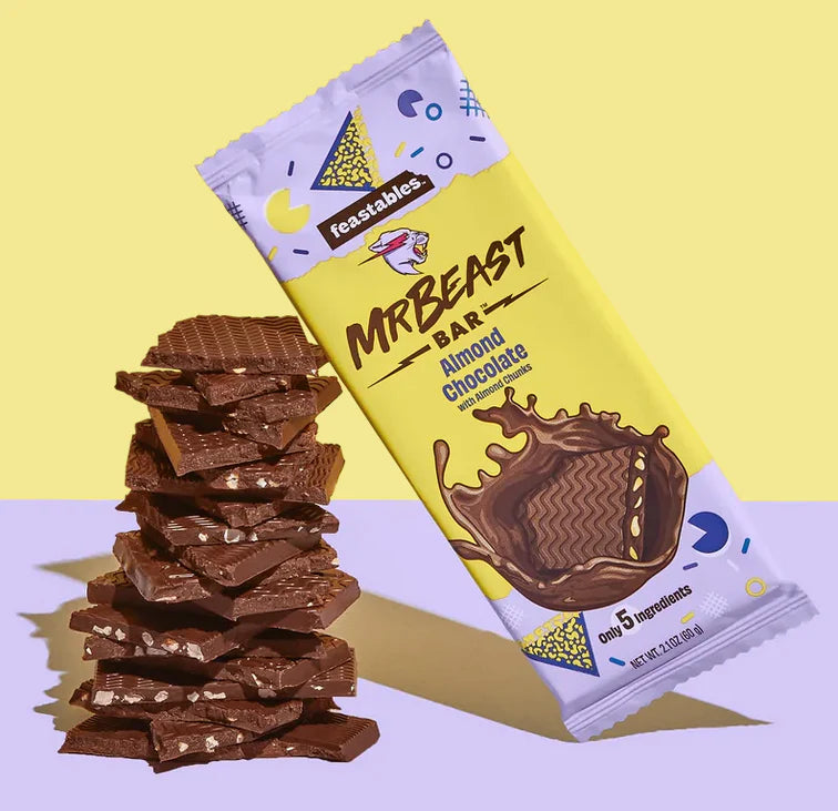 Mr Beast - Feastables Mandelschokoladenriegel 60 Gramm