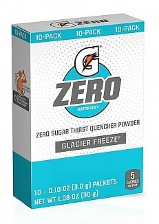 Gatorade - Zero Sugar Pulver Glacier Freeze 10er-Packung