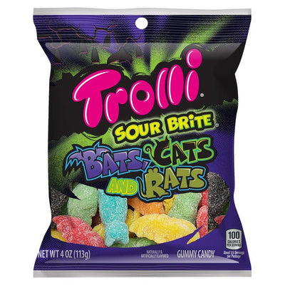 Trolli - Saure Brite Fledermäuse, Katzen und Ratten 113 Gramm