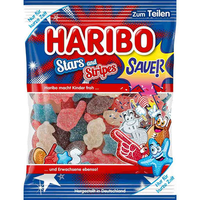 Haribo - Stars and Stripes Sauer 175 Gramm