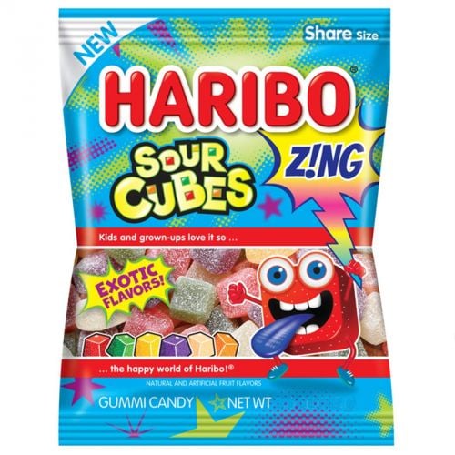 Haribo - Sour Cubes Peg Bag 127 Gram