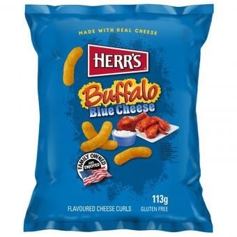 Herr’s - Buffalo Blue Cheese Curls 113 Gram 12 Pieces