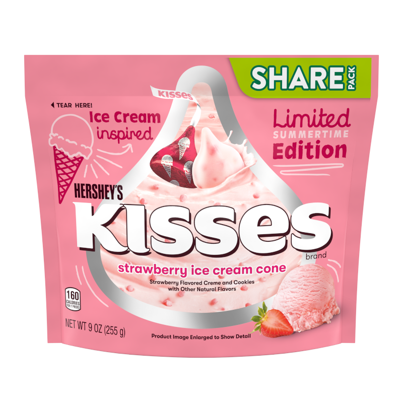Hershey's - Kisses Erdbeereiswaffel 255 Gramm