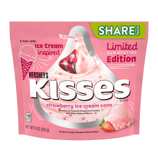 Hershey's - Kisses Strawberry Ice Cream Cone 255 Gram