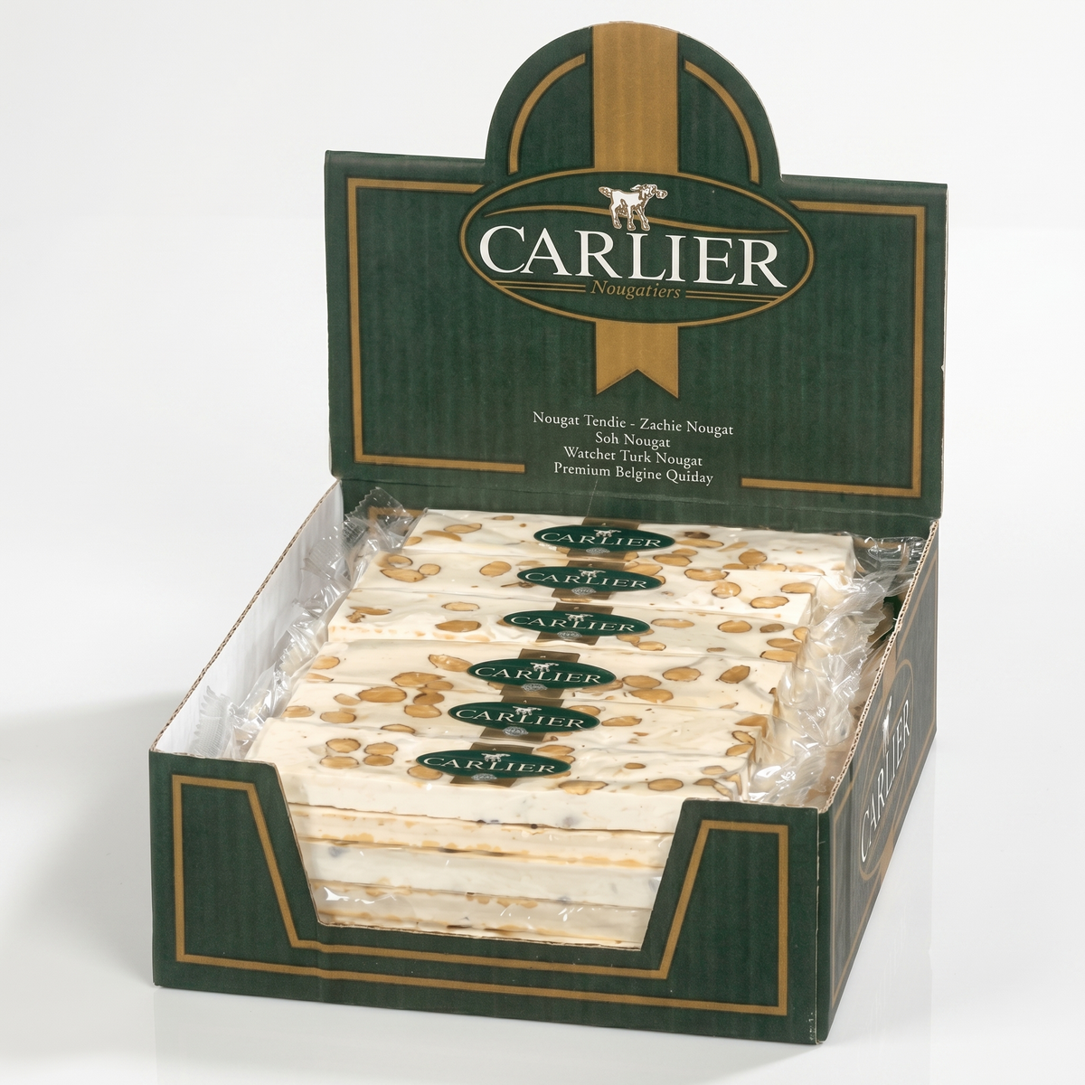 Carlier - Nougat Reep Vanille/Amandel 100 Gram