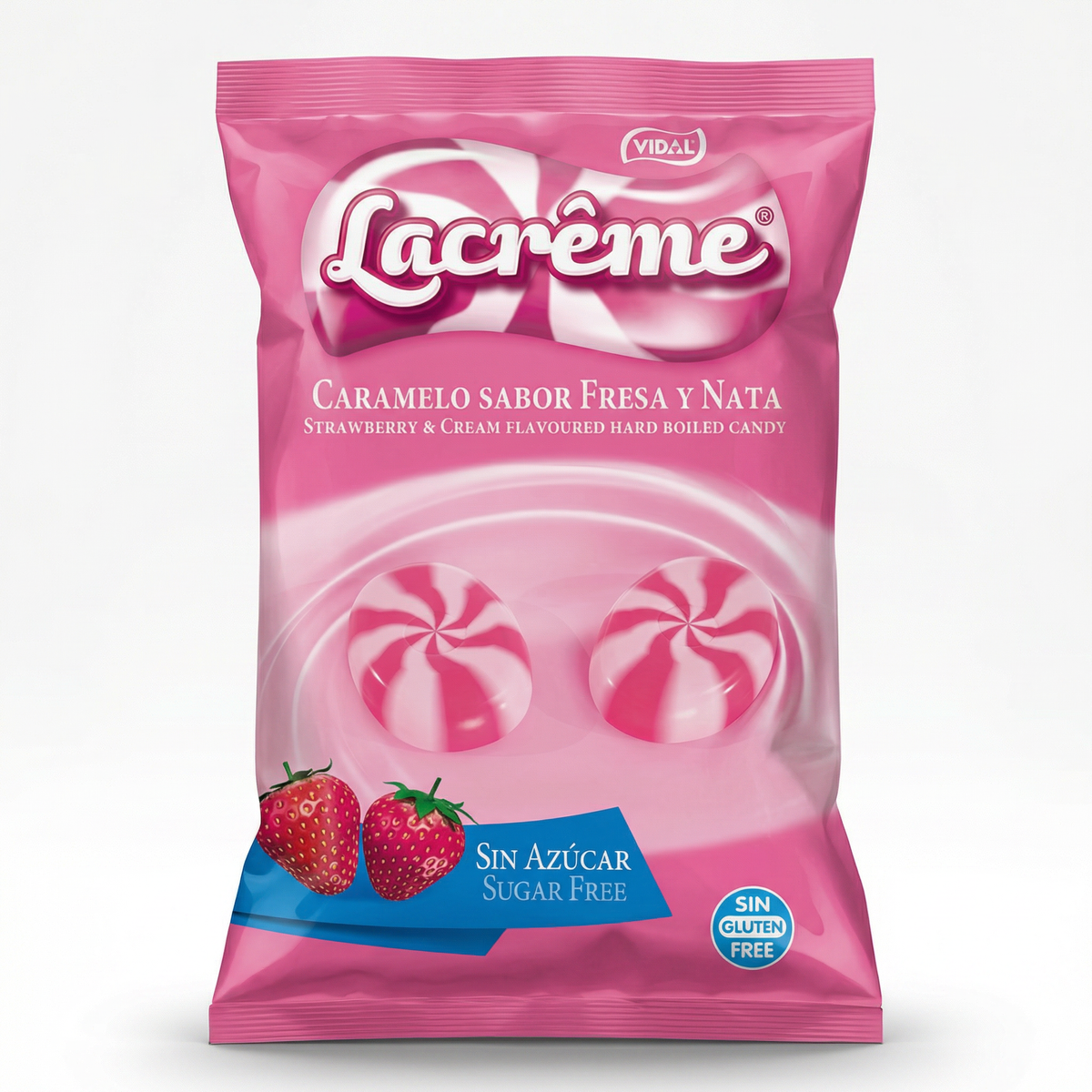 Vidal - Lacreme Aardbei Suikervrij 80 Gram