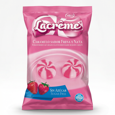 Vidal - Lacreme Aardbei Suikervrij 80 Gram