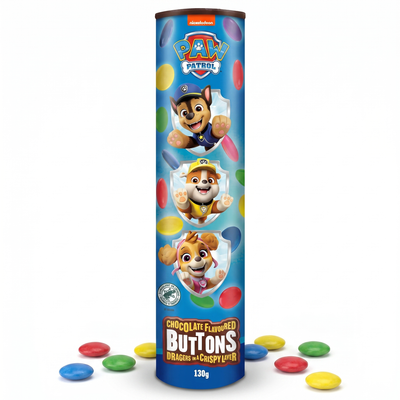 Paw Patrol - Choco Buttons Tube 130 Gram