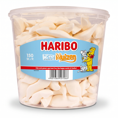Haribo Silo Witte Muizen 150 Pieces 1050 Gram
