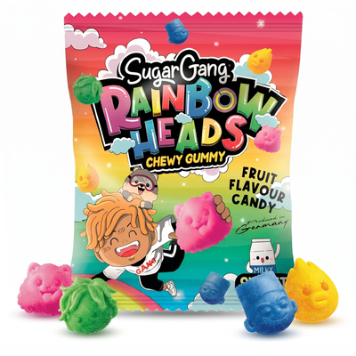 Candy Sugargang - Rainbow Heads Sweet 105 Gram