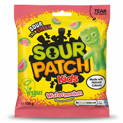 Sour Patch - Kids Watermelon Flavour Sweets Bag 130 Gram
