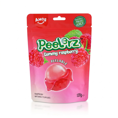 Amos - Peelerz Gummy Raspberry 120 Gram