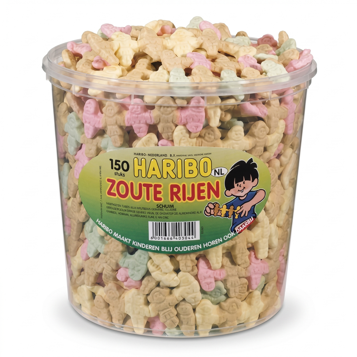 Haribo Silo Zoute Rijen 150 Stück 840 Gram