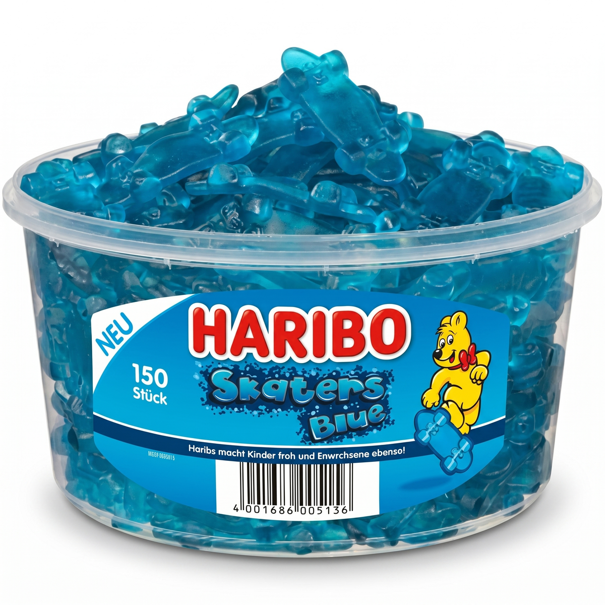 [DEAL] Haribo - Silo Blue Skaters 150 Stuks 1200 Gram