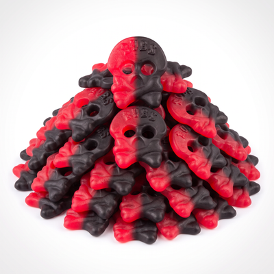 Bubs - Raspberry / Liquorice Skulls 250 Gram