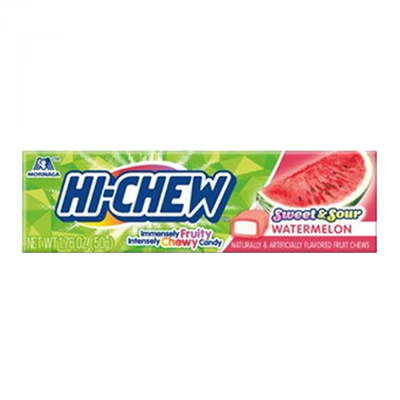 Hi-Chew - Fruchtkaubonbons Süß-Sauer Wassermelone 50 Gramm