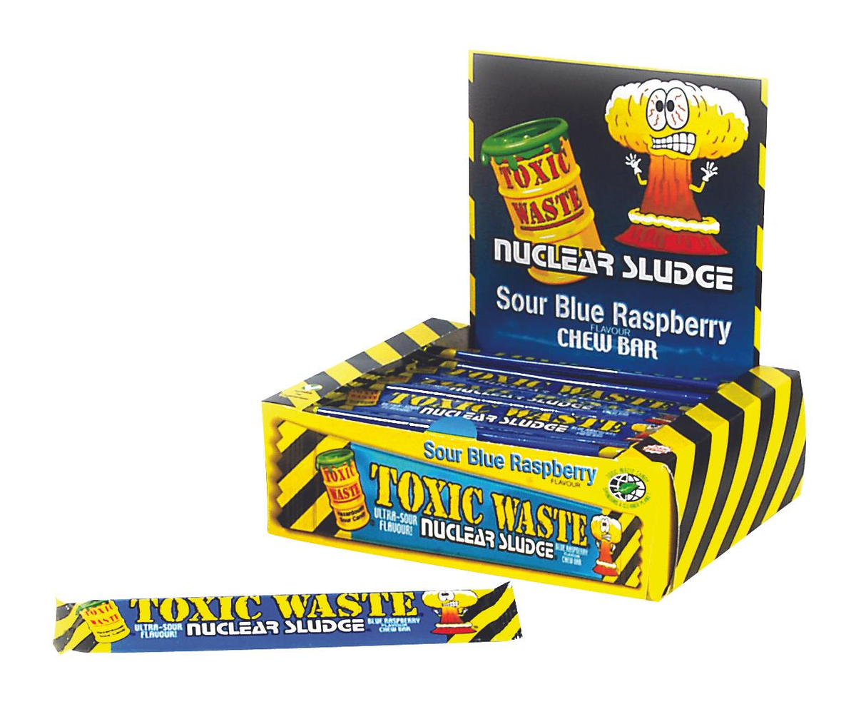 Toxic Waste - Sour Blue Raspberry Chew Bar 20 Gram 50 Stuks