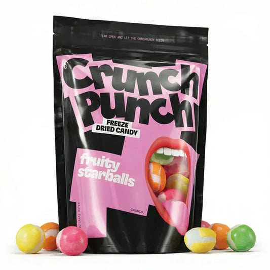 Crunch Punch – Gefriergetrocknete Bonbons – Fruchtige Starballs 100 Gramm