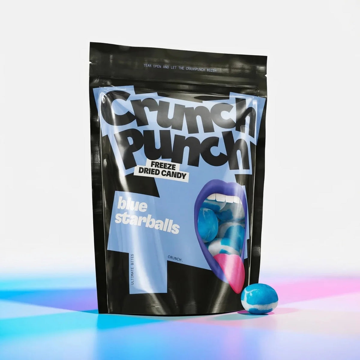 Crunch Punch - Bonbons lyophilisés - Boules d'étoiles bleues 100 grammes