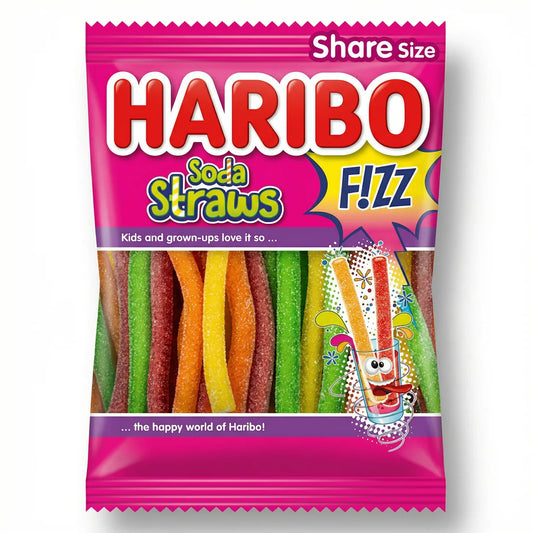 Haribo - Soda Straws F!zz 180 Gram