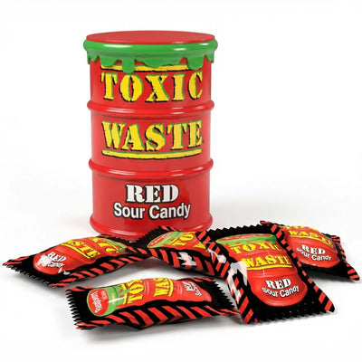 Toxic Waste Red Sour Candy Drum 42 Gram (Halal)