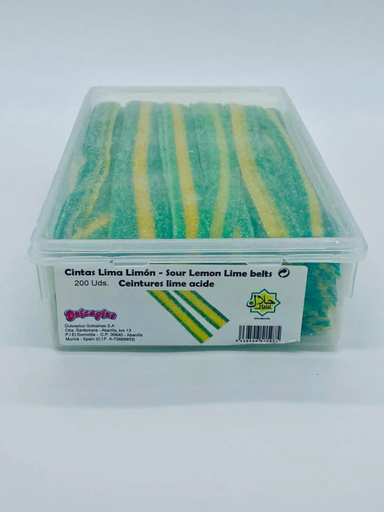 Dulceplus - Sour Lime Belts Bulk 1600 Gram