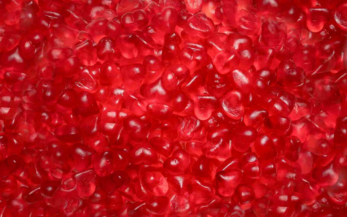 Mini-Kaugummiherzen 1 Kilo