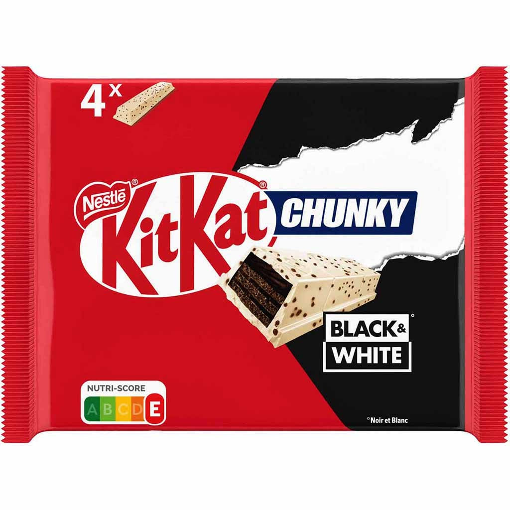 Kit Kat – Chunky Black &amp; White 4er-Packung, 168 Gramm