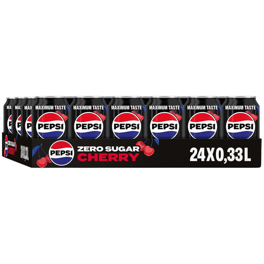 Pepsi - Zero Sugar Cherry 330ml 24 Blikjes