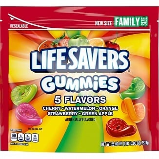 Lifesavers - Fruchtgummis, 5 Geschmacksrichtungen, Familienpackung, 737 Gramm