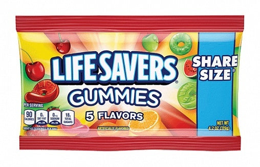 Lifesavers - Fruchtgummis, 5 Geschmacksrichtungen, 119 Gramm