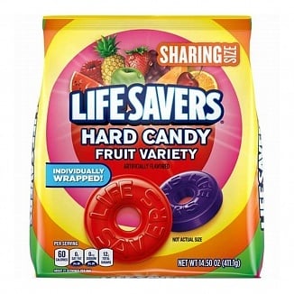 Lifesavers - Hartbonbons mit Fruchtgeschmack, Portionsgröße 411 Gramm