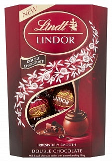 Lindt - Lindor Double Chocolate Cornet 200 Gram