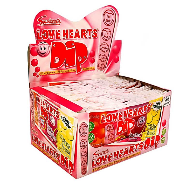 Swizzels - Love Hearts Dip 23 Gram 36 Pieces