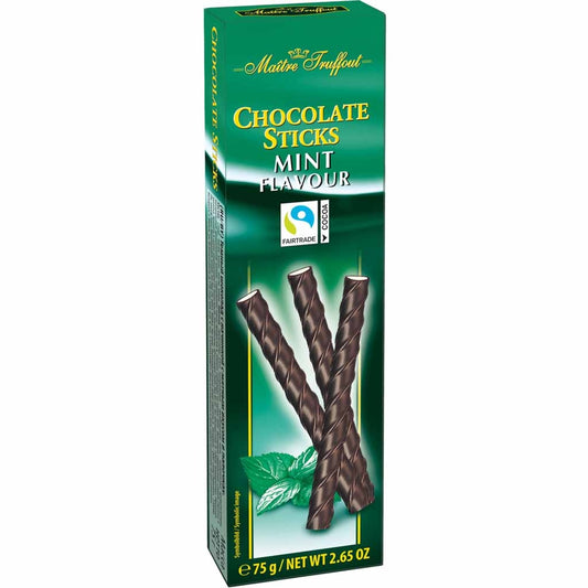Maitre Truffout - Schokoladen Sticks Mint 75 Gram