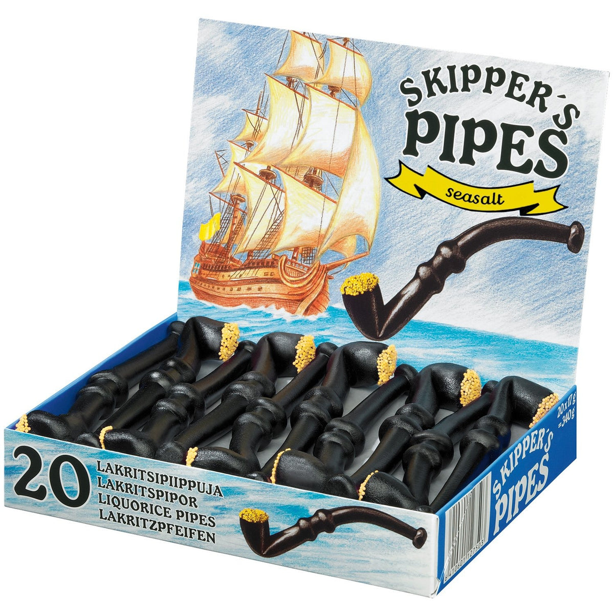 Malaco - Skipper's Pipes Meersalz 20er-Packung 340 Gramm