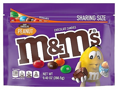 M&M's - Dunkle Schokolade-Erdnuss, Portionsgröße 267 Gramm