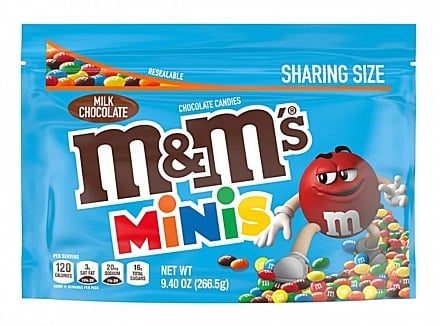 M&amp;M's - Minis Milchschokolade, Portionsgröße 267 Gramm