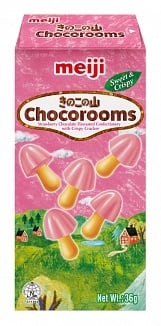 Meiji - Chocorooms Erdbeere 36 Gramm