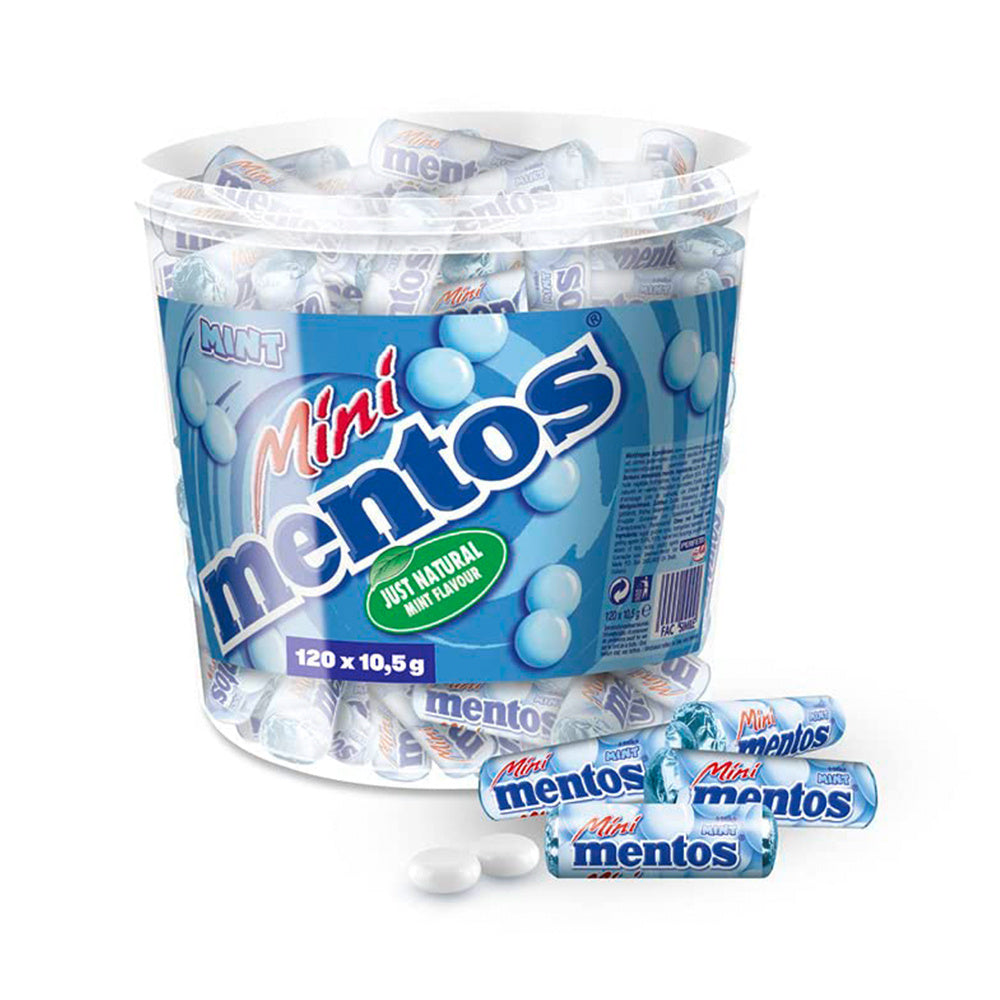 Mentos - Mint Mini Rolletjes 100 Stuks