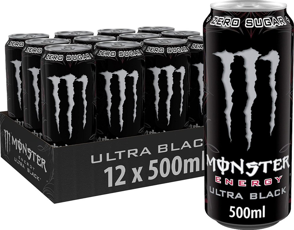 Monster - Ultra Black 500ml 12 Canettes