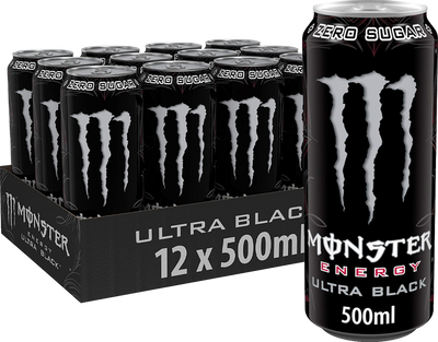 Monster - Ultra Black 500ml 12 Dosen