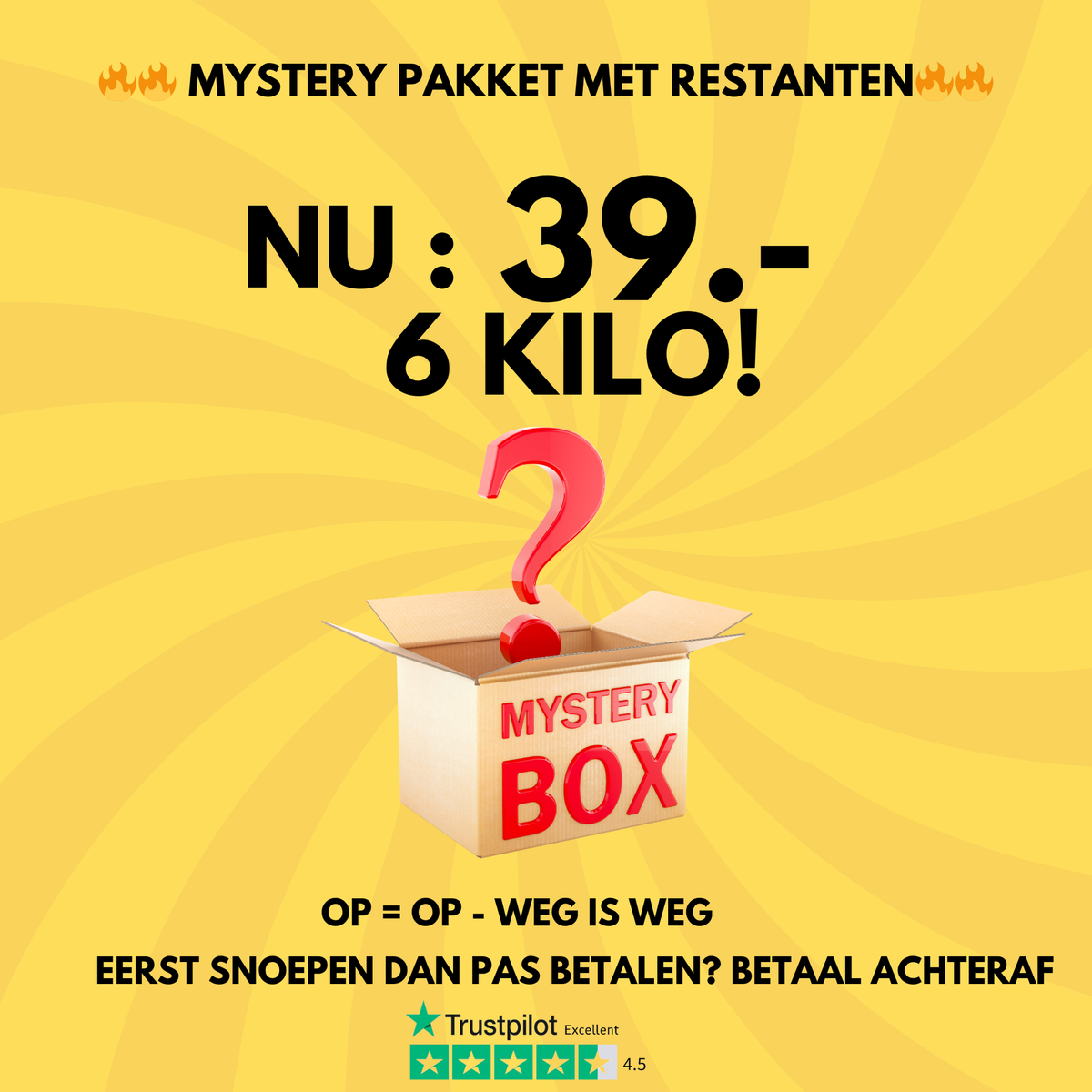 Mystery Restanten Box 6 Kilo