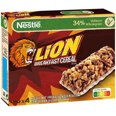 Nestlé - Lion Frühstücksriegel, 4er-Packung, 100 Gramm