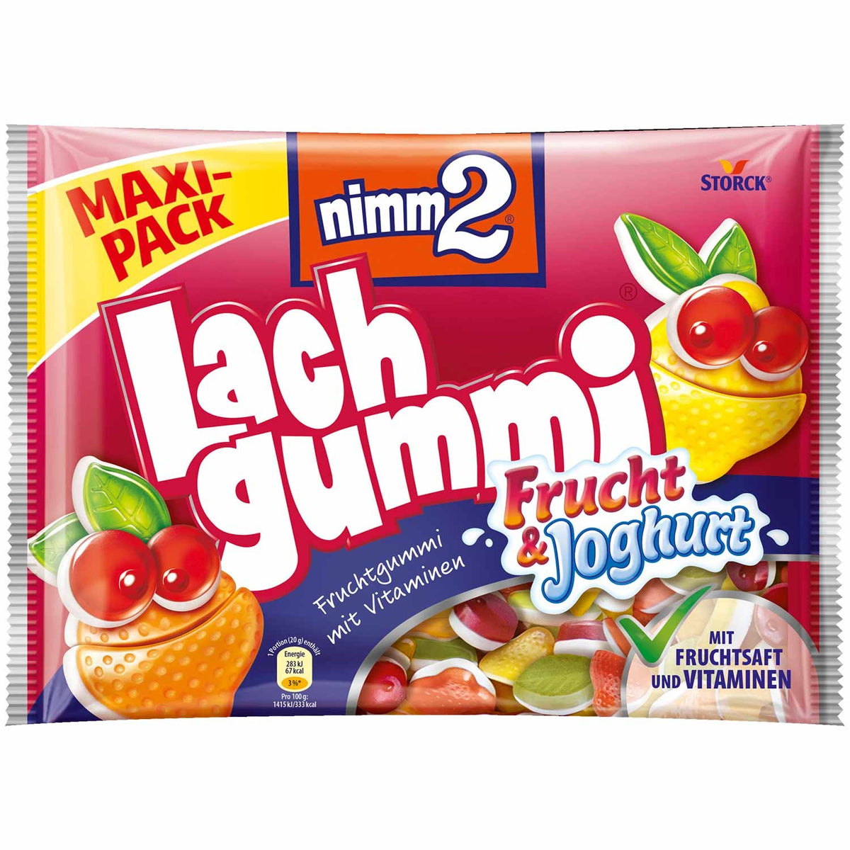 Nimm2 - Lachgummi Frucht &amp; Joghurt 376 Gramm