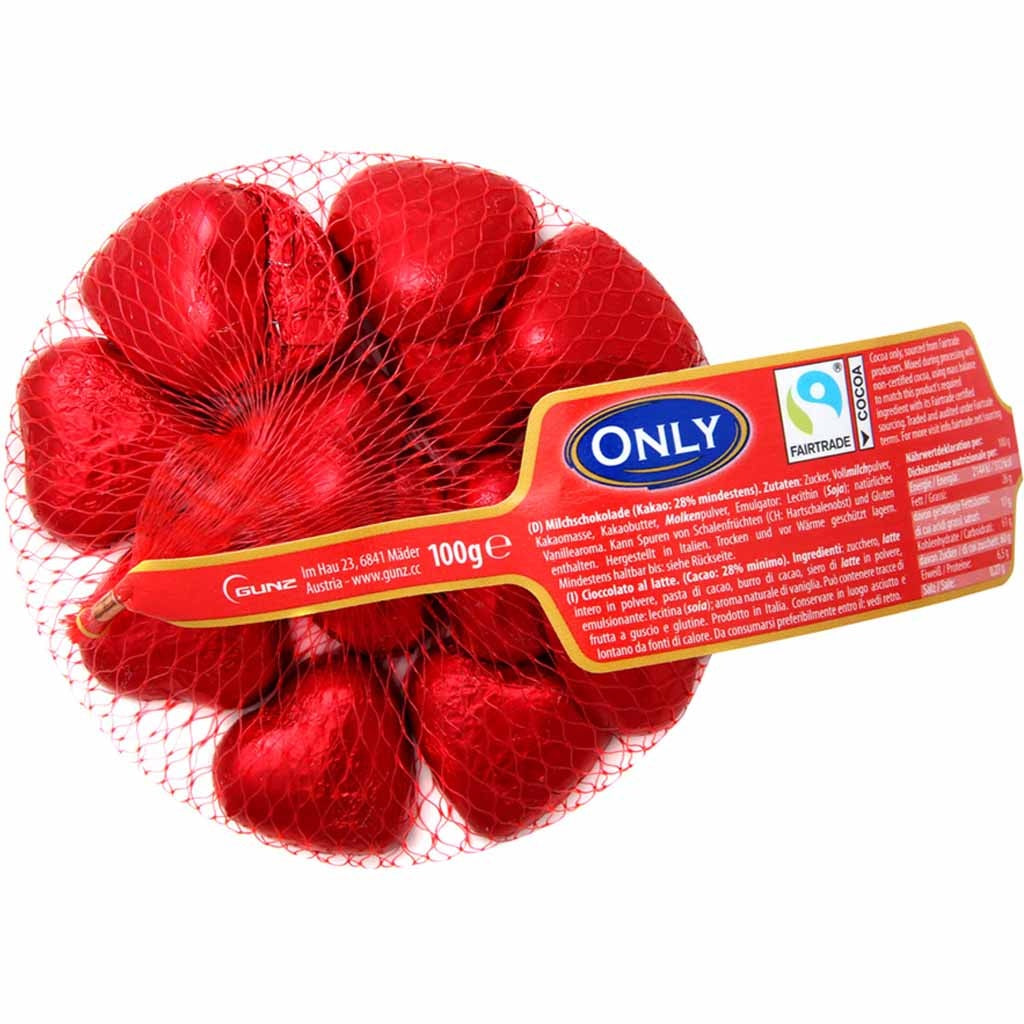 Chocolade Hartjes 100 Gram